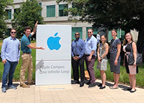 Students at Apple campus
