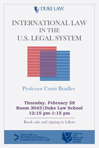 Curtis Bradley lecture promotional poster