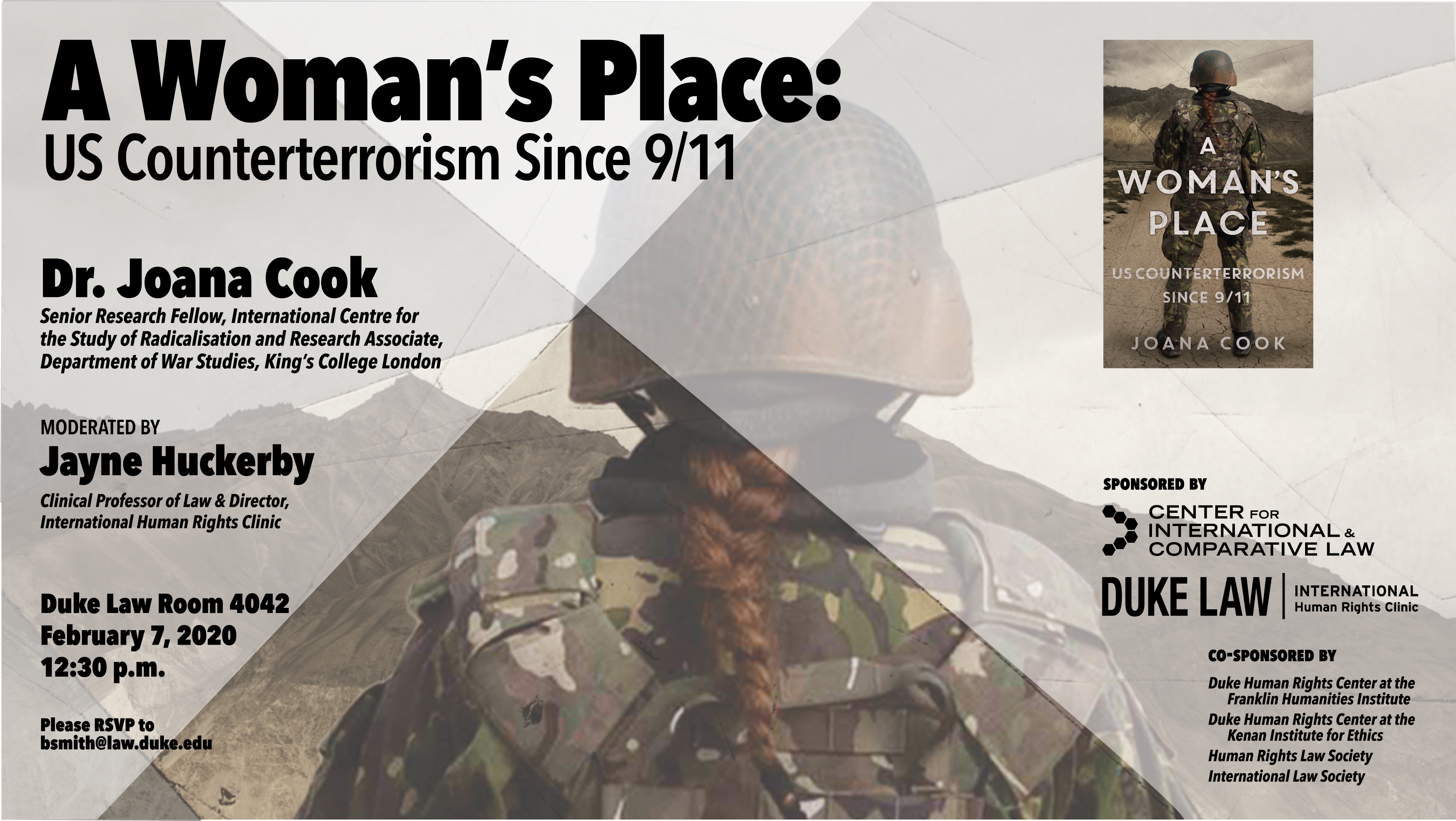 Human rights in Practice -- Book Talk -- A Woman's Place: US Counterterrorism Since 9/11; with Dr. Joana Cook