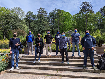 Students posing at Duke Gardens