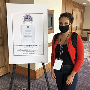 Britta Momanyi '22 at the NACOLE conference