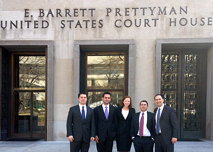 L-R:  John Cosgriff, Matthew Mooney, Emily May, Clinic Co-Director Sean Andrussier, and Jonny Havens