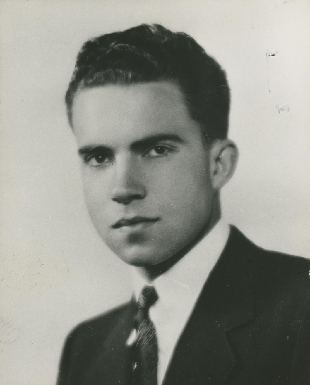 Studio portrait of Richard M. Nixon '37