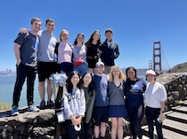 Group of Students at San Francisco Bridge