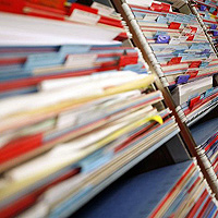 rows of file folders