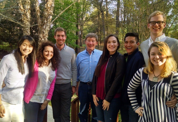 On April 9th, Professor and Mrs. Dunlap welcome the winners of the barbecue auction to benefit PILF