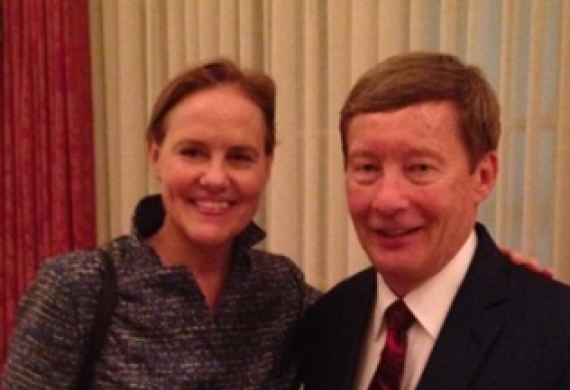 Hon. Michelle Flournoy, Co-Founder and Chief Executive Officer of the Center for a New American Security (CNAS),¬† and Professor Dunlap at the CNAS Board dinner on Sept 21st in Washington, DC