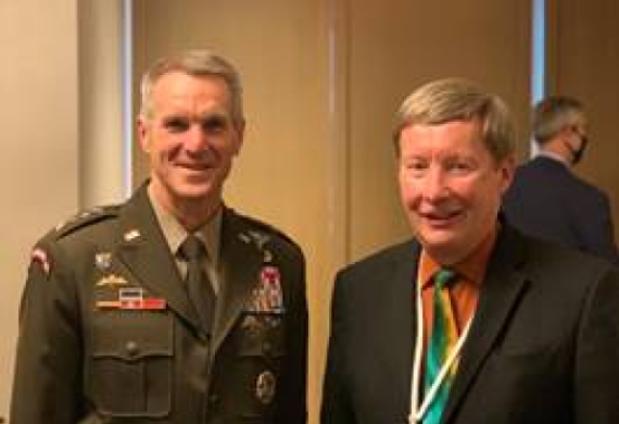 With Gen Richard Clarke, Commander, US Special Operations, at the Aspen Security Forum, Nov 4