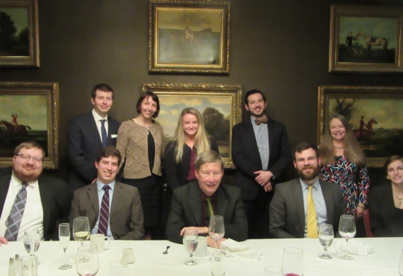Prof. and Mrs. Dunlap host the PILF auction winners at Parizade on March 2nd. 