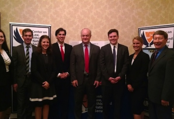 Duke Law students meet with Jack Rives, the Executive Director of the ABA, at the National Security Law conference in Washington, D.C.