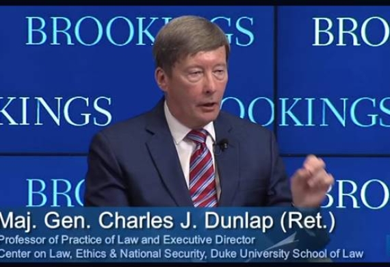 Prof. Dunlap participated in a discussion on autonomous weapons at Brookings Institution on April 5th.