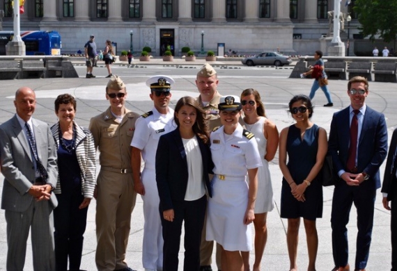 On June 13th Ms. Shannon Welch '17 took her commissioning oath to become LTJG Shannon Welch, US Navy.
