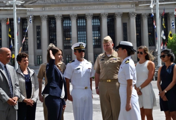 On June 13th Ms. Shannon Welch '17 took her commissioning oath to become ENS Shannon Welch, US Navy.
