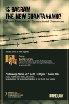 event poster: Kal Raustiala, "Is Bagram the New Guantanamo? Obama, Bush, and the Extraterritorial Constitution"