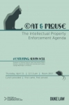 event poster: Susan Sell, "Cat and Mouse: The Intellectual Property Enforcement Agenda"