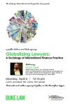 event poster: Mark Osiel, "Globalizing Lawyers: A Sociology of International Finance Practice"