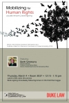 event poster: Beth Simmons, "Mobilizing for Human Rights"