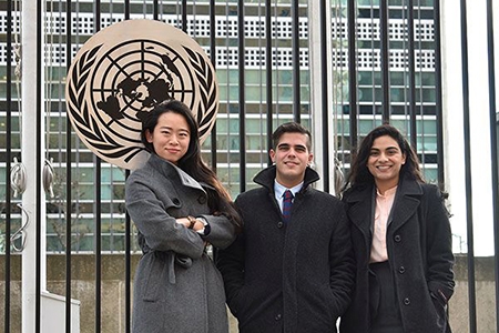 students at UN