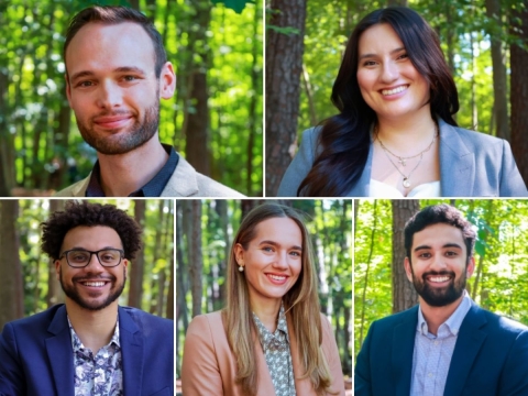 five students headshots