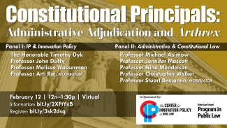 Constitutional Principals:  Administrative Adjudication and Arthrex poster