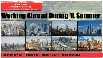 Poster for Working Abroad During 1L Summer