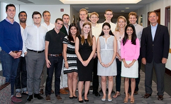 Justice Samuel A. Alito Jr. with his students in Current Issues in Constitutional Interpretation