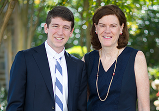 Logan Page ’19 is the recipient of the Thomas Jordan Memorial Scholarship endowed by alumni speaker Nora Jordan ’83 and her husband, Allen Reiser ’83.
